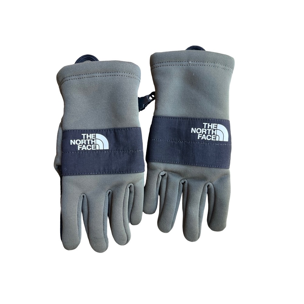 The North Face Kids Large Denali Etip Gloves Olive & Black Fleece-Lined Outdoors